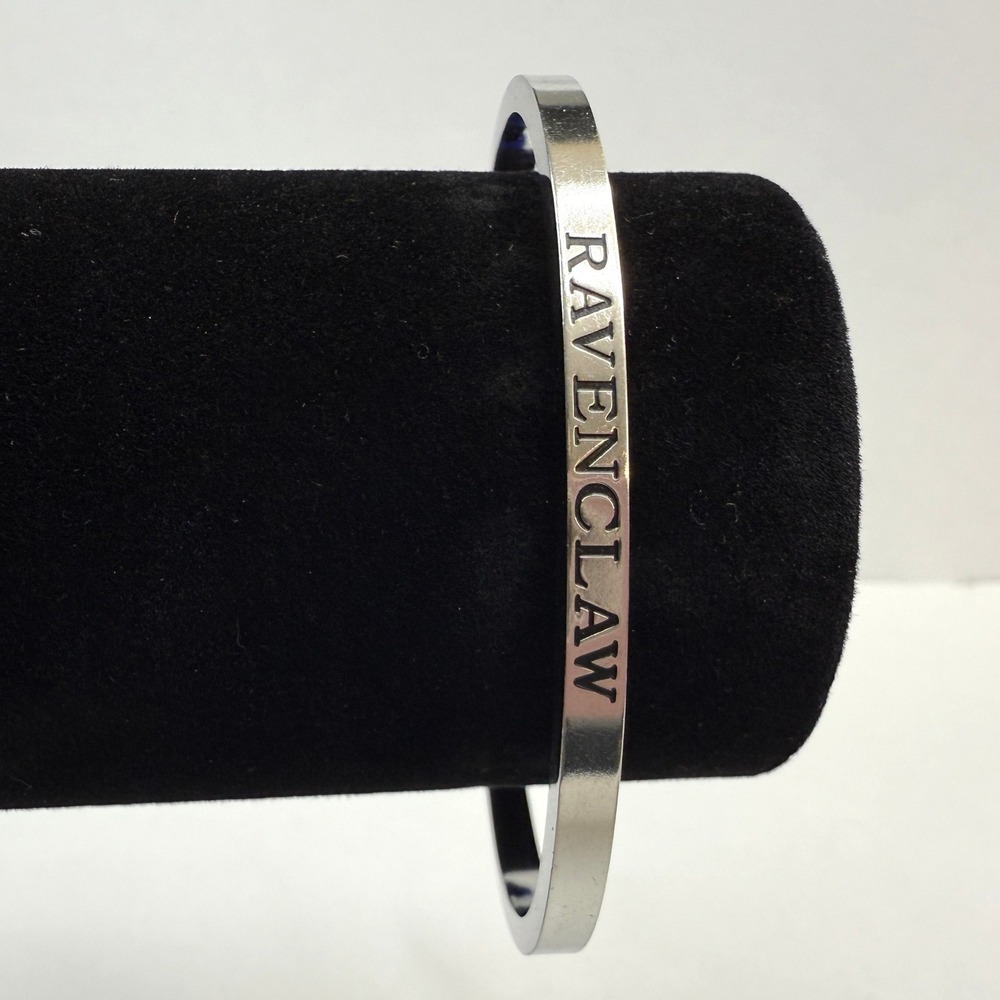 Harry Potter Ravenclaw Cuff Bangle Bracelet Silver Tone Adjustable Cord Jewelry